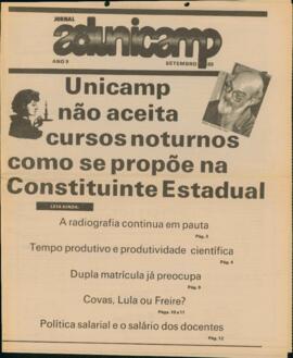 Jornal ADunicamp sem número de setembro de 1989