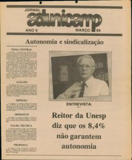 Jornal ADunicamp sem número de março de 1989