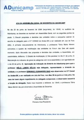 Ata de Assembleia Geral de 20-06-2006