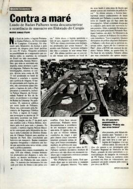Recortes de artigos de jornais publicados em 1996 a respeito do andamento da investigação do mass...