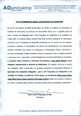 Ata de Assembleia Geral de 23-02-2006