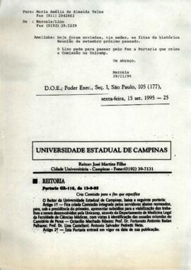 Correspondência de Marcela e Lino Castellani com Maria Amélia de Almeida Teles