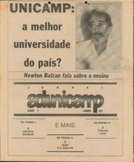 Jornal ADunicamp sem número de abril de 1987