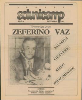 Jornal ADunicamp sem número de dezembro de 1986