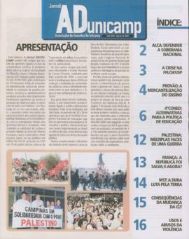 Jornal ADunicamp sem número de agosto de 2002