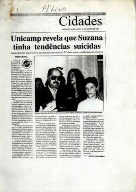 Recortes de artigos de jornais publicados em 1996 a respeito do andamento da investigação do caso...