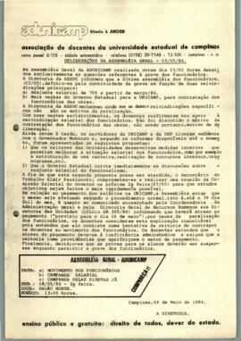 Boletim sem número de 04-05-1984