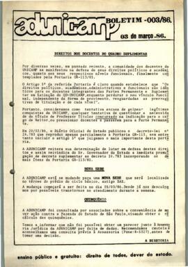 Boletim 3 de 03-03-1986