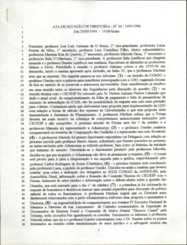 Ata de Reunião da Diretoria  número 16 / 1995-1996 em 29/09/1995 às 15:00.