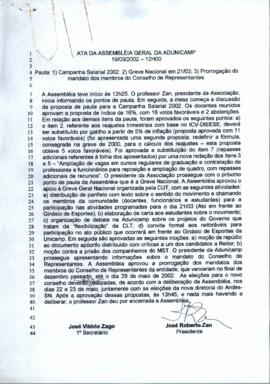 Ata de Assembleia Geral de 19-03-2002