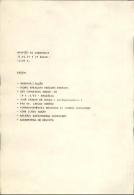 Ata de Reunião da Diretoria  em 31/01/1995 às 12:00.