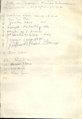 Ata de Reunião Extraordinária da Diretoria em 03/05/1994 às 17:30.