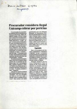 Recortes de artigos de jornais publicados em 1996 a respeito do andamento da investigação das oss...