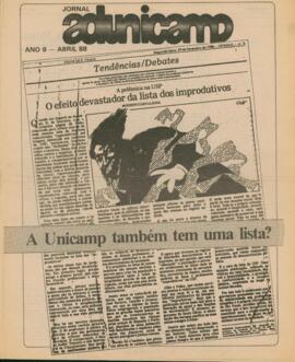 Jornal ADunicamp sem número de abril de 1988