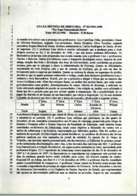 Ata de Reunião da Diretoria número 02 / 1996-1998 em 05/12/1996 às 14:30.