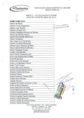 Lista de votantes.