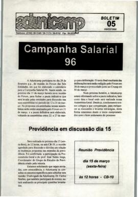 Boletim ADunicamp de 06/03/1996